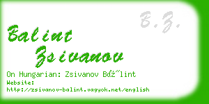 balint zsivanov business card